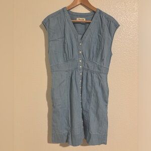 Madewell Blue Button-Down Dress